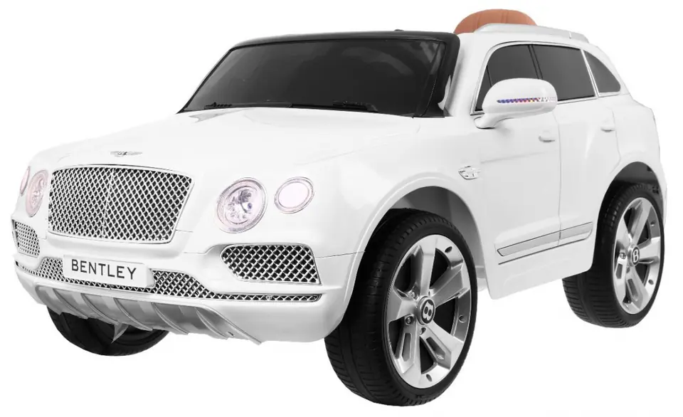 ⁨Auto na akumulator Bentley Bentayga dla dzieci Biały + Koła EVA + Radio MP3 + Pilot⁩ w sklepie Wasserman.eu