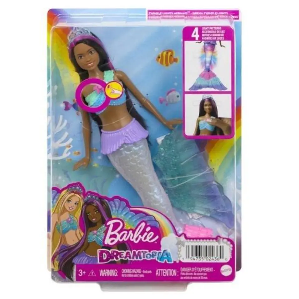 ⁨PROMO Barbie Lalka Brooklyn Syrenka migoczące światełka HDJ37 MATTEL⁩ at Wasserman.eu