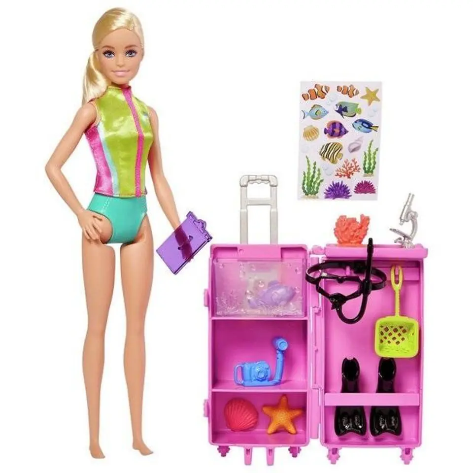 ⁨Barbie Kariera Biolożka morska zestaw + lalka⁩ w sklepie Wasserman.eu