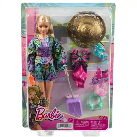 ⁨Barbie Wakacyjna zabawa Lalka + akcesoria⁩ w sklepie Wasserman.eu
