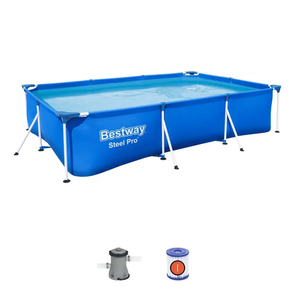 ⁨Basen Stelażowy Deluxe Steel Pro 300x201x66 BESTWAY 3w1 + Pompa + Filtr⁩ w sklepie Wasserman.eu