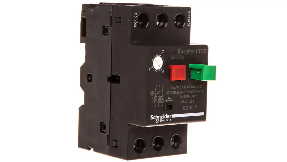 ⁨Motor circuit breaker 3P 0,75kW 1,6-2,5A GZ1E07⁩ at Wasserman.eu