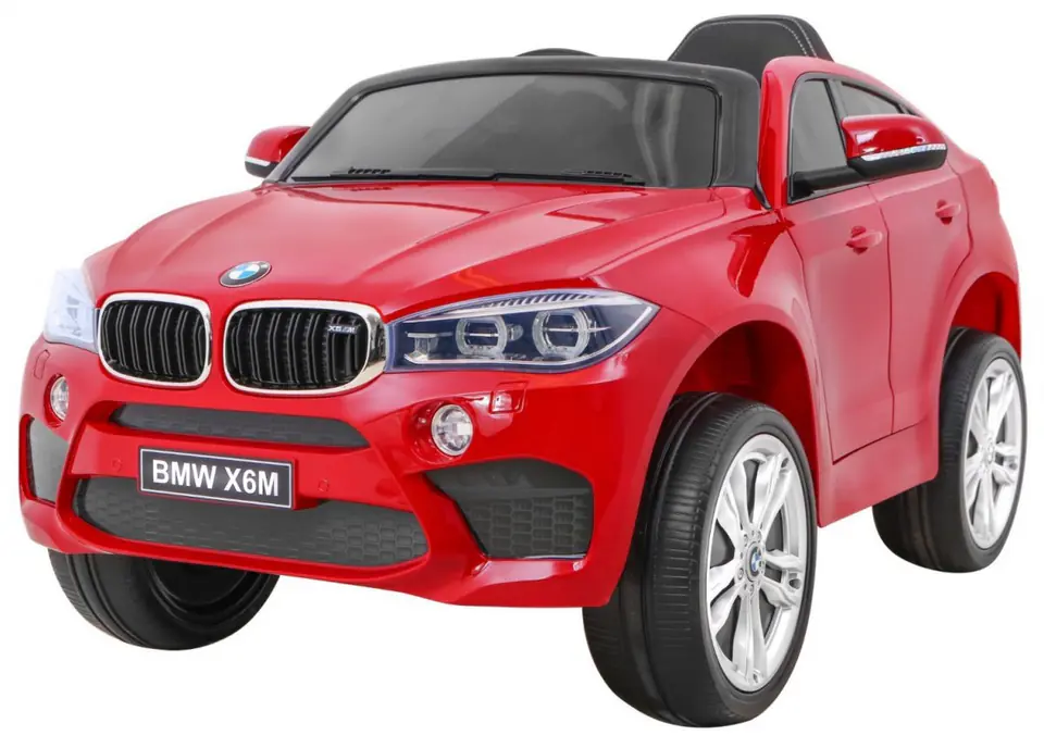 ⁨BMW X6M Elektryczne Autko dla dzieci Lakier Czerwony + Pilot + EVA + Wolny Start + Audio + LED⁩ w sklepie Wasserman.eu