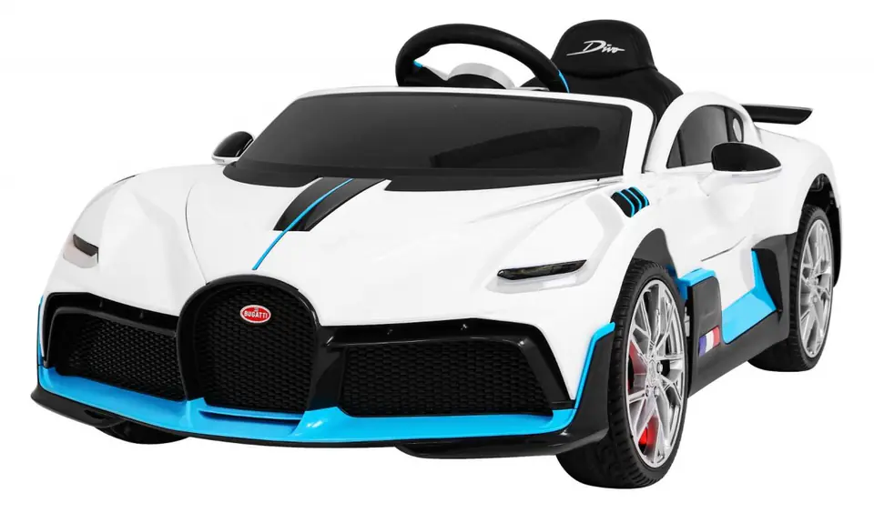 ⁨Bugatti Divo Autko na akumulator dla dzieci Biały + Pilot + EVA + Wolny Start + LED MP3⁩ w sklepie Wasserman.eu