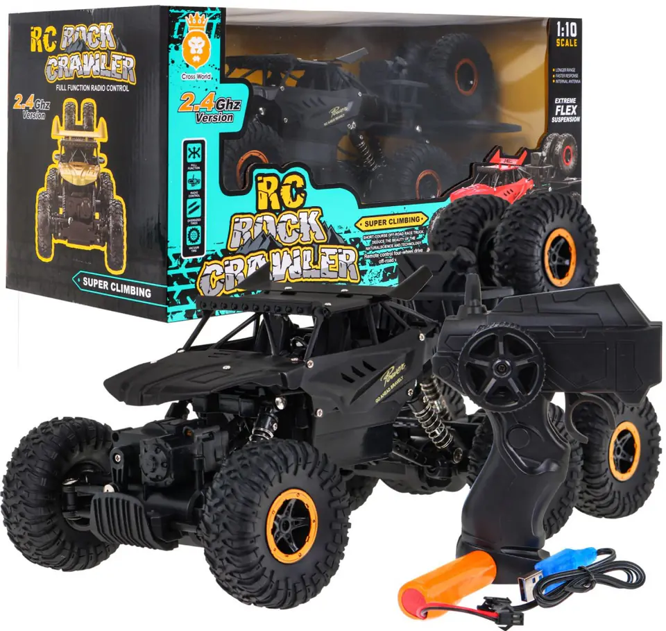 ⁨Crawler Rock dla dzieci 6+ Zdalnie sterowany model 1:10 Napęd 6x6 + Zapasowe koła⁩ w sklepie Wasserman.eu