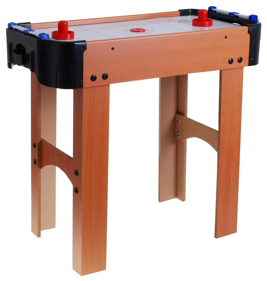 ⁨Cymbergaj dla dzieci Air Hockey Imitacja drewna + Stół z płyty MDF + Dmuchawy powietrzne + Grzybki Krążki⁩ w sklepie Wasserman.eu