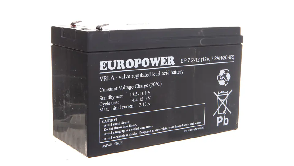 Battery maintenance-free AGM 7,2Ah 12V Europower EP 7,2-12 at Wasserman.eu