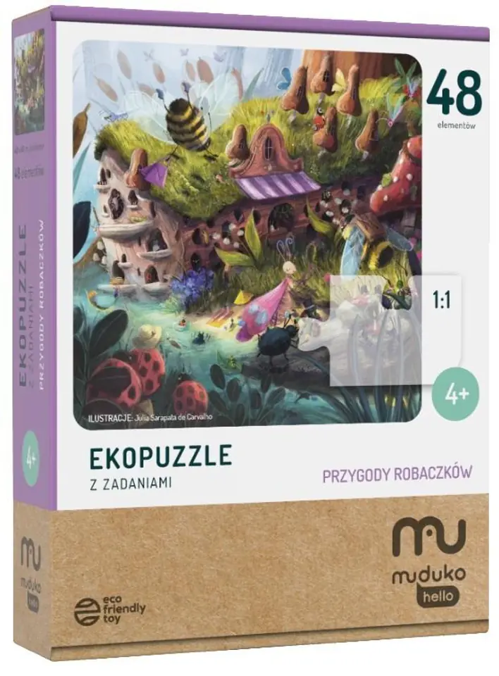 ⁨Ekopuzzle 48 Przygody robaczków MUDUKO⁩ w sklepie Wasserman.eu