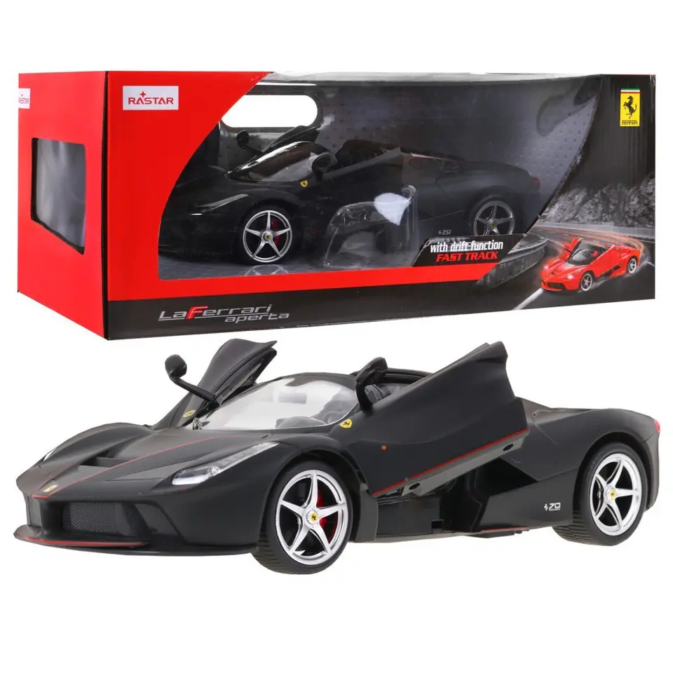 ⁨Ferrari LaFerrari Aperta czarne RASTAR model 1:14 Zdalnie sterowane auto + pilot 2,4 GHz⁩ w sklepie Wasserman.eu