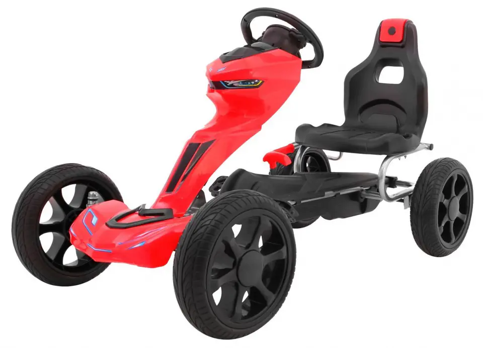 ⁨Gokart Grand Ride na pedały dla dzieci 3+ Czerwony + Koła EVA + Regulacja fotela + Hamulec ręczny⁩ w sklepie Wasserman.eu