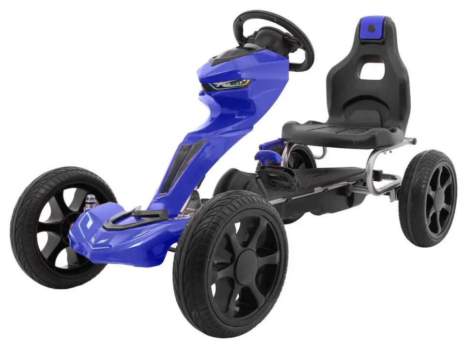 ⁨Gokart Grand Ride na pedały dla dzieci 3+ Niebieski + Koła EVA + Regulacja fotela + Hamulec ręczny⁩ w sklepie Wasserman.eu