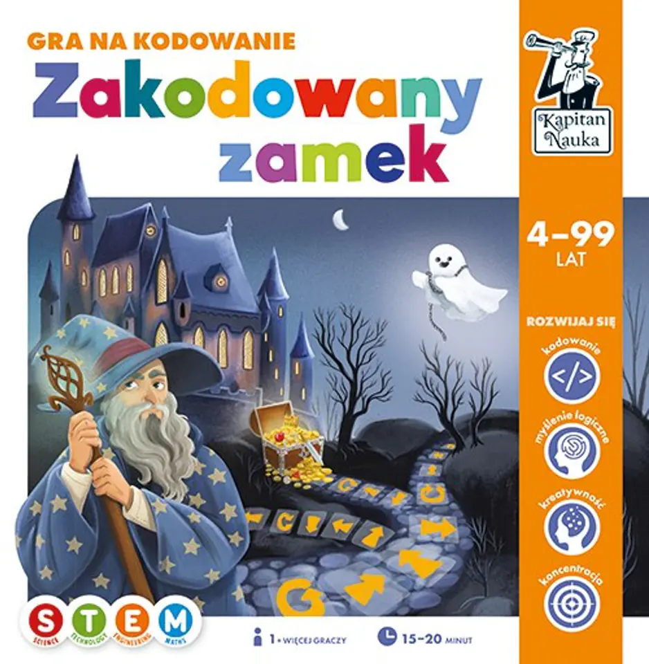 ⁨Gra edukacyjna "Zakodowany zamek" dla dzieci 4-10 lat + Nauka podstaw programowania + Gra planszowa na współpracę⁩ w sklepie Wasserman.eu