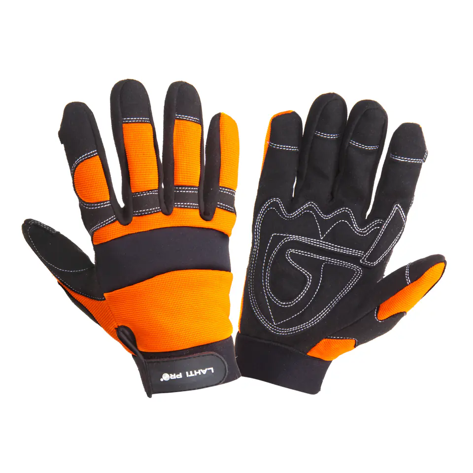 ⁨L280509K Workshop gloves black-orange, card, "9", CE⁩ at Wasserman.eu