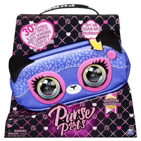 ⁨Purse Pets , Savannah Spotlight Belt Bag, Interactive Pet Toy and Crossbody Purse, over 30 Sounds and Light Effects, Fanny Pack Kids Toys for Girls⁩ at Wasserman.eu