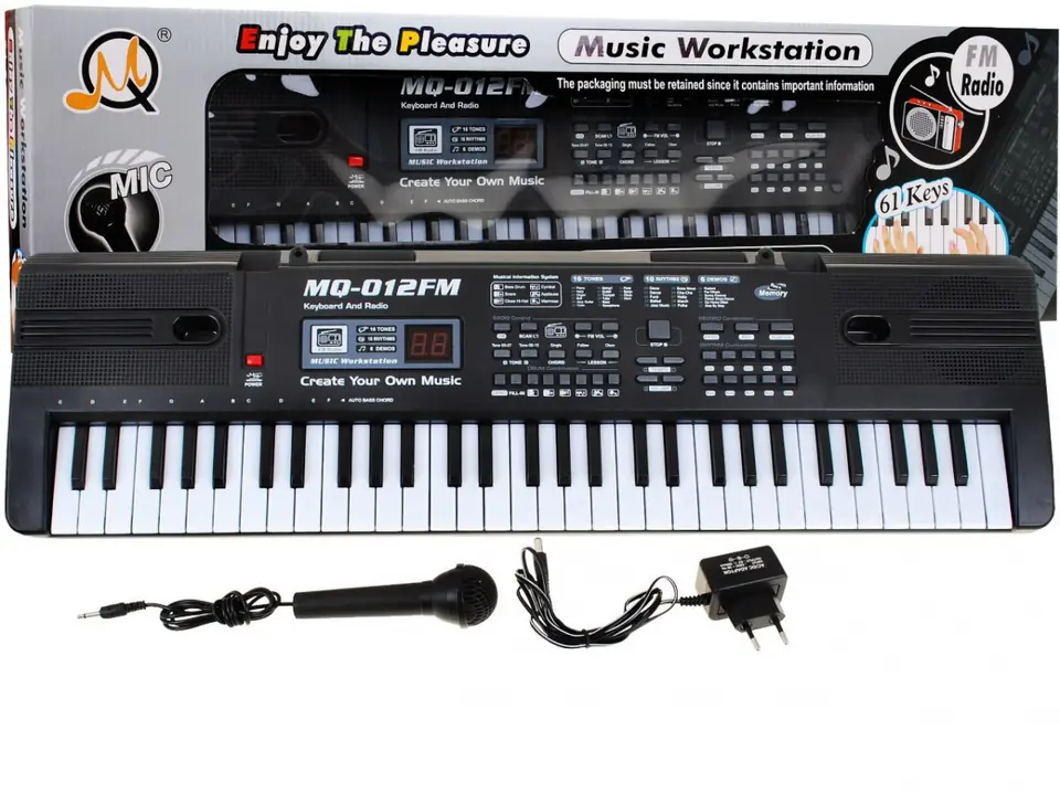 ⁨Keyboard z funkcją nauki dla dzieci 5+ Mikrofon + Nagrywanie Radio - model nr 012⁩ w sklepie Wasserman.eu