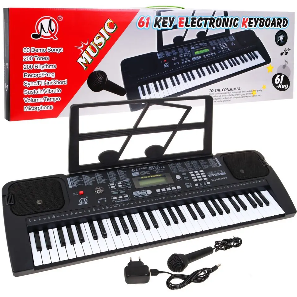 ⁨Keyboard z mikrofonem dla dzieci 5+ Taktomierz Radio USB MP3 - model nr 6152⁩ w sklepie Wasserman.eu