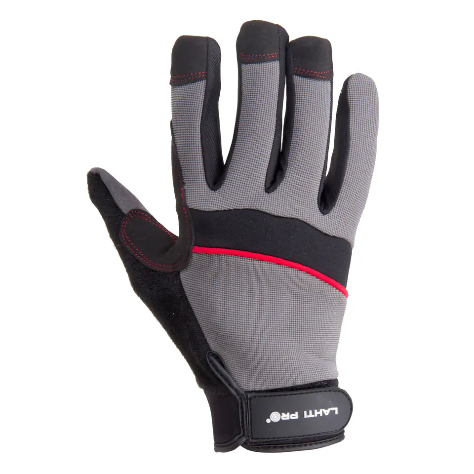 ⁨L280909K Workshop gloves black-gray, [L280909P] [K] 9, LahtiPro⁩ at Wasserman.eu