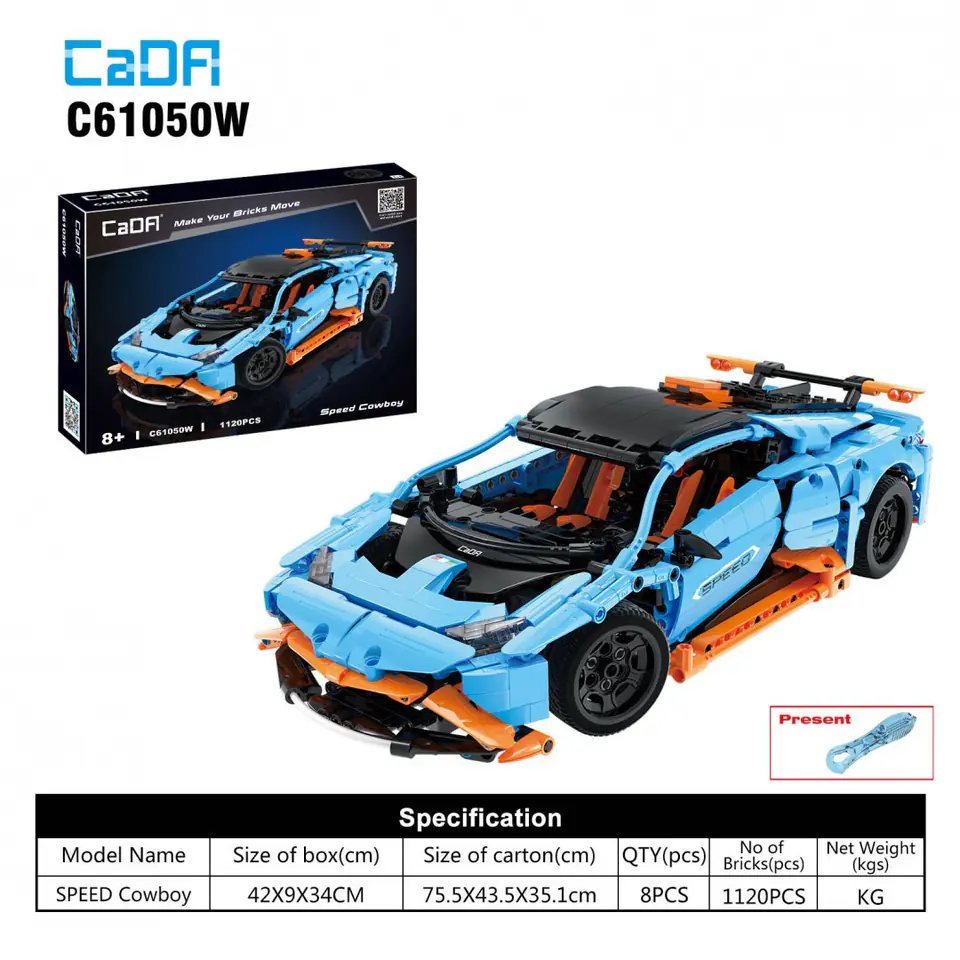 Klocki techniczne CaDA 1120 el. Wyścigówka Speed Cowboy dla dzieci 8+ w sklepie Wasserman.eu