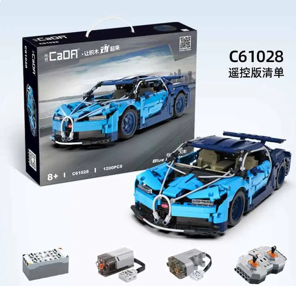 Klocki techniczne CaDA 1196 el. Wyścigówka Blue Phantom dla dzieci 8+ w sklepie Wasserman.eu