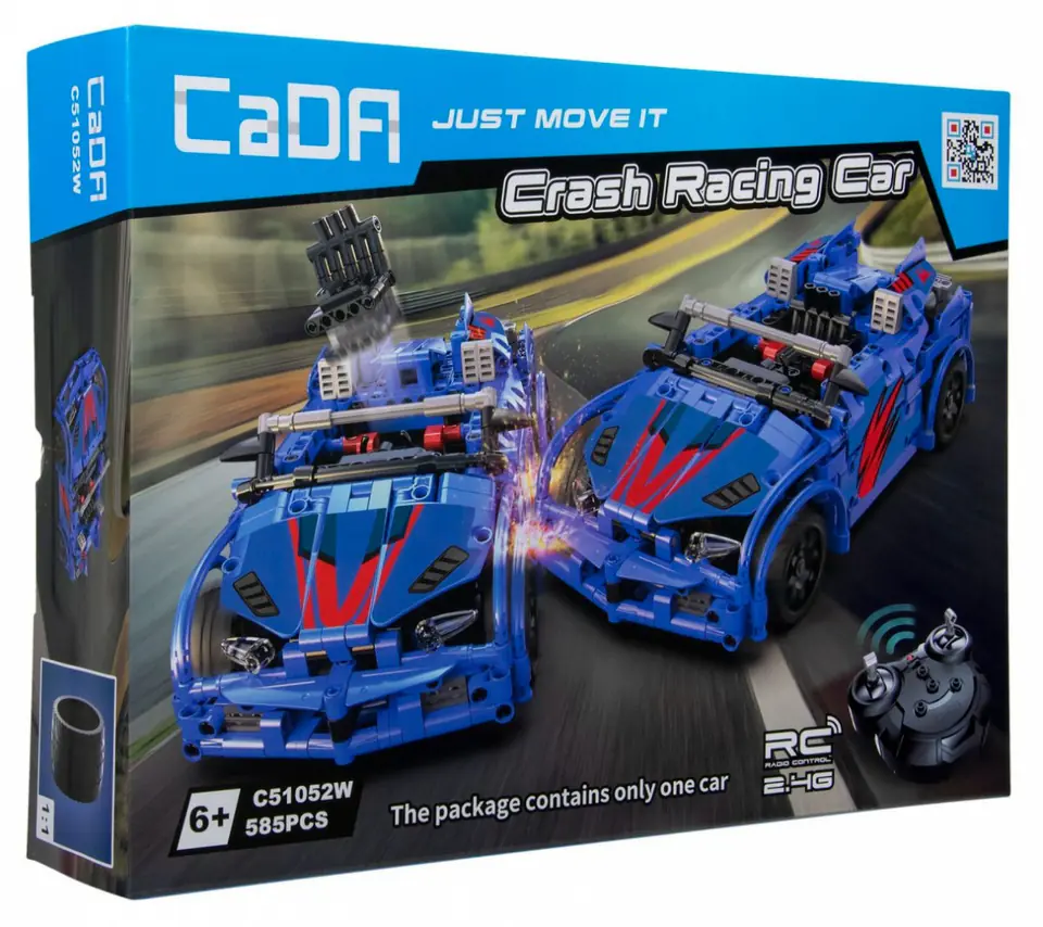 Klocki techniczne CaDA 585 el. Zdalnie sterowany Crush Racing Car dla dzieci 6+ Auto z katapultą w sklepie Wasserman.eu
