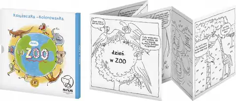⁨Kolorowanka-harmonijka "Dzień w ZOO" książeczka dla dzieci⁩ w sklepie Wasserman.eu