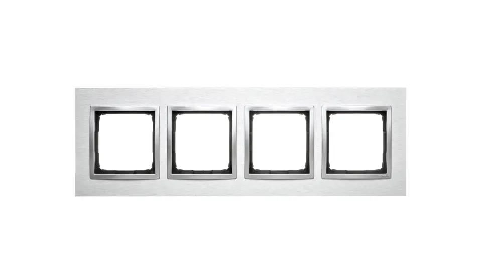 ⁨Simon 54 Nature Quadruple frame metal INOX CLASSIC DRN4/77⁩ at Wasserman.eu