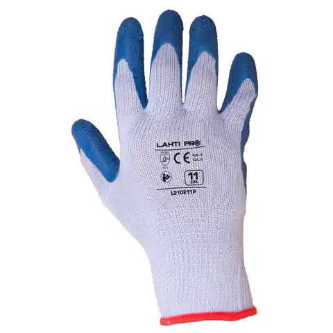 ⁨L210209K Latex Coated Protective Gloves, Size 9, LahtiPro⁩ at Wasserman.eu