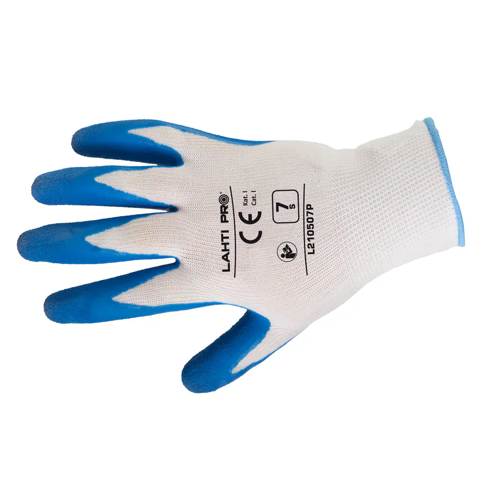 ⁨Latex gloves blue-white l210509p, 12 pairs, "9", ce, lahti⁩ at Wasserman.eu