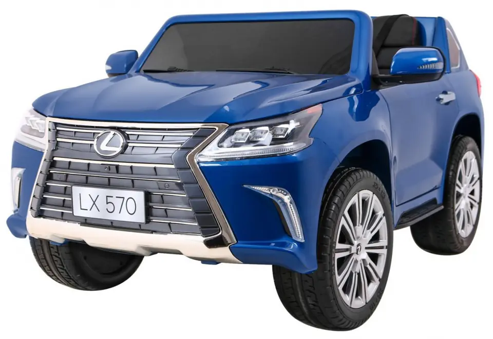 ⁨Lexus LX570 Lakierowane Autko dla 2 dzieci Niebieski + Pilot + Koła EVA + Radio MP3 LED⁩ w sklepie Wasserman.eu