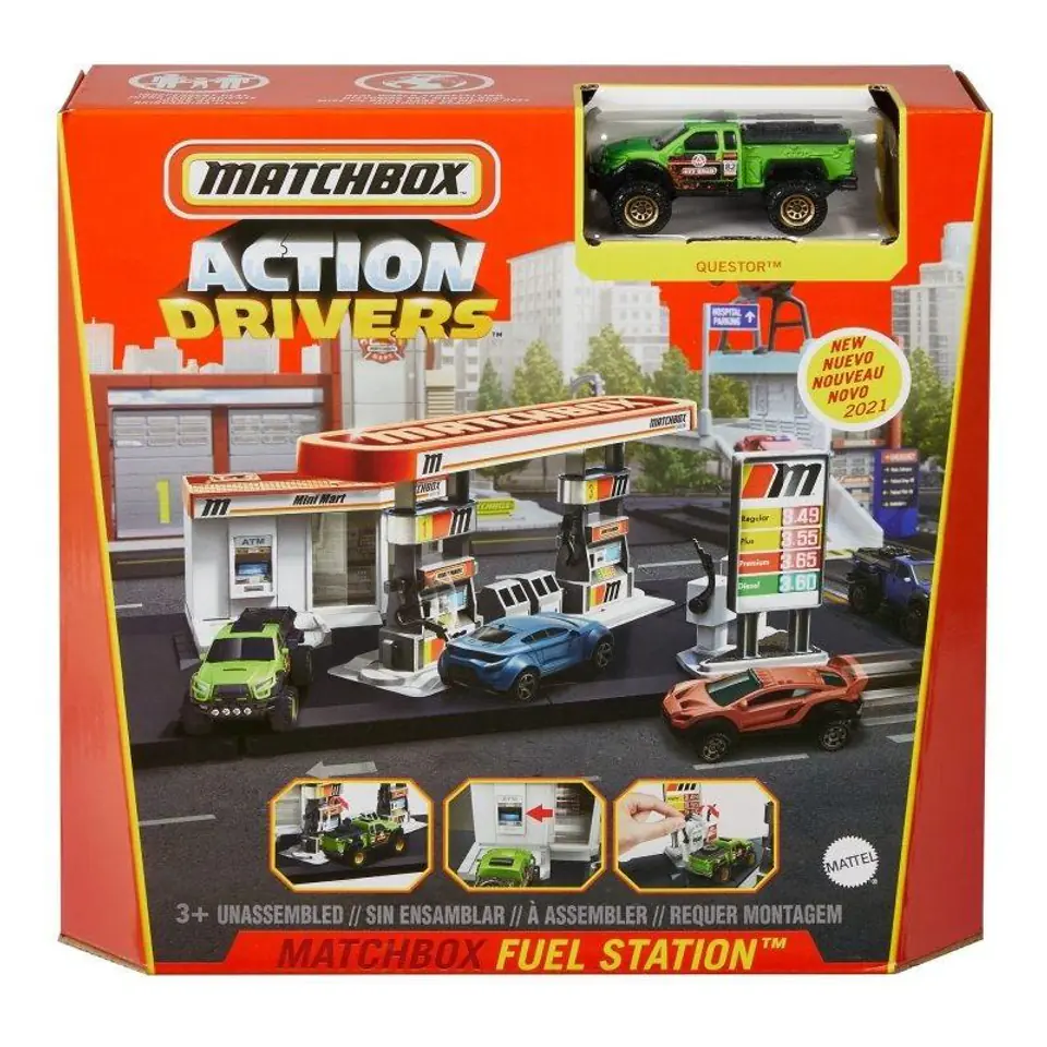 ⁨Matchbox Action Drivers Stacja benzynowa⁩ w sklepie Wasserman.eu