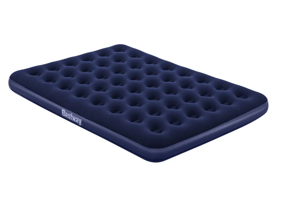 Dmuchany Materac turystyczny do spania 2-osobowy flokowany BESTWAY 203x152x22cm + Zestaw naprawczy w sklepie Wasserman.eu
