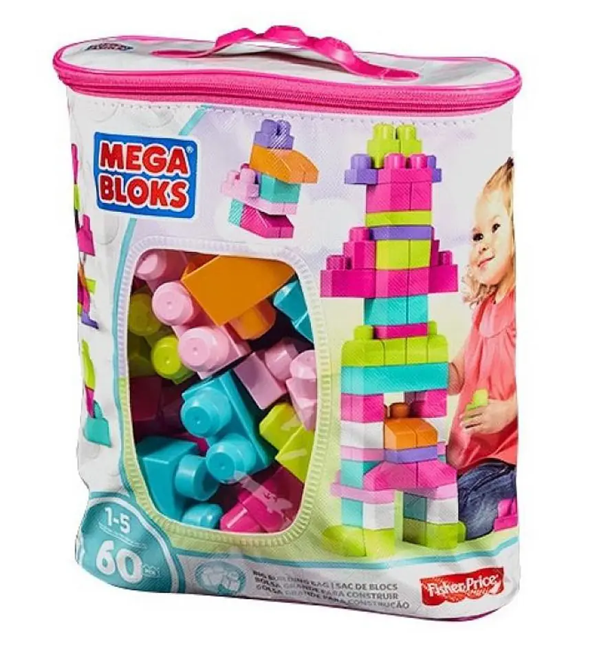 ⁨Mega Bloks Duża ECO torba z klockami różowa⁩ w sklepie Wasserman.eu