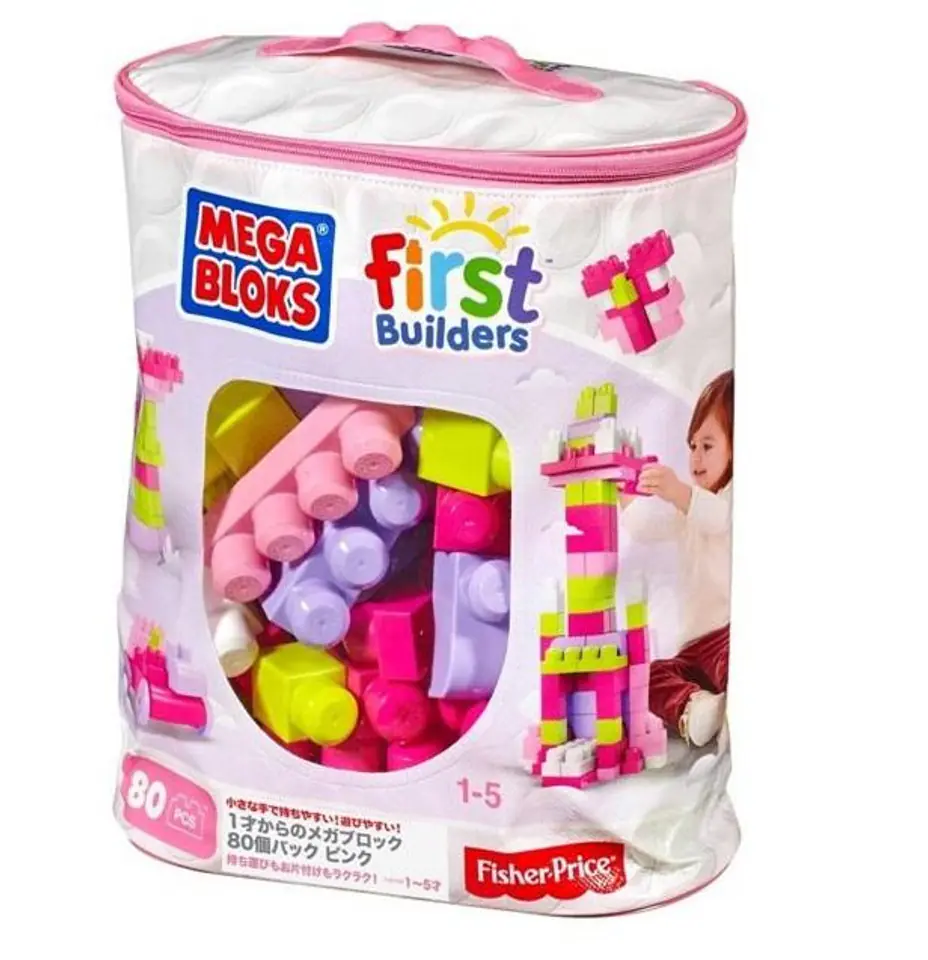 ⁨Mega Bloks Pads 80 pcs Bag pink DCH62 MATTEL⁩ at Wasserman.eu