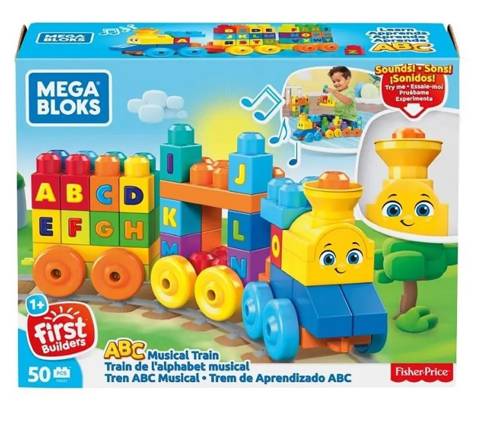 ⁨Mega Bloks Pociąg ABC z dźwiękiem⁩ w sklepie Wasserman.eu