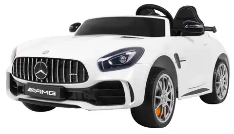 ⁨Mercedes-Benz GT R dla dzieci Lakier Biały + Napęd 4x4 + Nawiew powietrza + Pilot + EVA + MP3 LED⁩ w sklepie Wasserman.eu