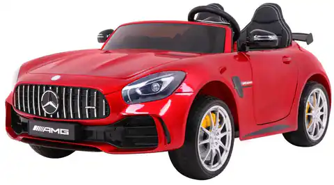 ⁨Mercedes-Benz GT R dla dzieci Lakier Czerwony + Napęd 4x4 + Nawiew powietrza + Pilot + EVA + MP3 LED⁩ w sklepie Wasserman.eu