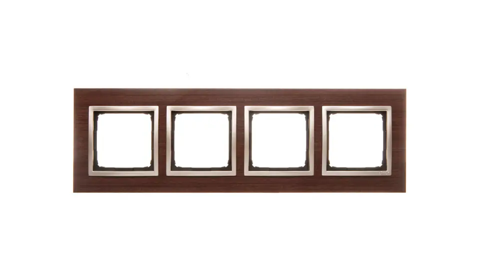 ⁨Simon 54 Nature Quadruple wood frame GOLDEN WALNUT DRN4/86⁩ at Wasserman.eu