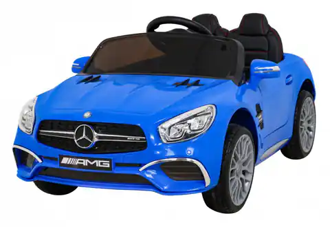 ⁨Mercedes Benz AMG SL65 S elektryczny dla dzieci Niebieski + Pilot + Audio LED + Ekoskóra + EVA + Wolny Start⁩ w sklepie Wasserman.eu