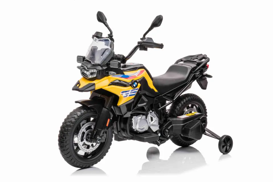 ⁨Motor BMW F850 GS na akumulator dla dzieci Żółty + Kółka pomocnicze + Audio LED + Wolny Start + EVA⁩ w sklepie Wasserman.eu