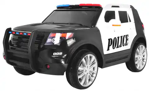 ⁨Auto SUV Police na akumulator dla dzieci + Syreny + Światła + Megafon + Pilot + Wolny Start + EVA + Naklejki⁩ w sklepie Wasserman.eu