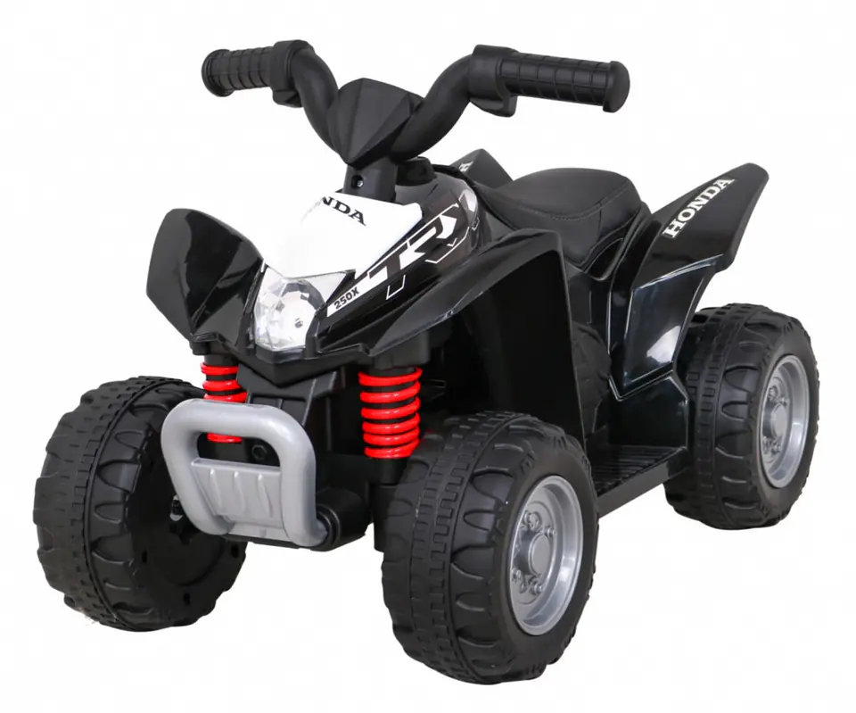 ⁨Quad Honda 250X TRX na akumulator Czarny + Klakson + LED + Ekoskóra⁩ w sklepie Wasserman.eu