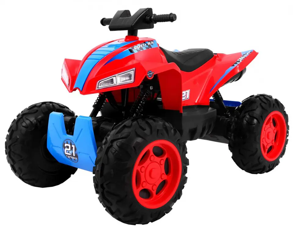 ⁨Quad na akumulator Sport Run dla dzieci Czerwony + Napęd 4x4 + LED + Radio MP3⁩ w sklepie Wasserman.eu