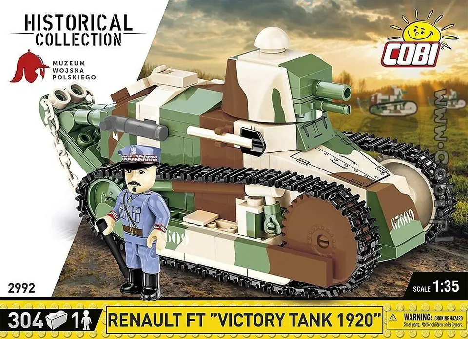 ⁨COBI 2992 Historical Collection Great War French Renault FT "Victory Tank 1920"⁩ at Wasserman.eu