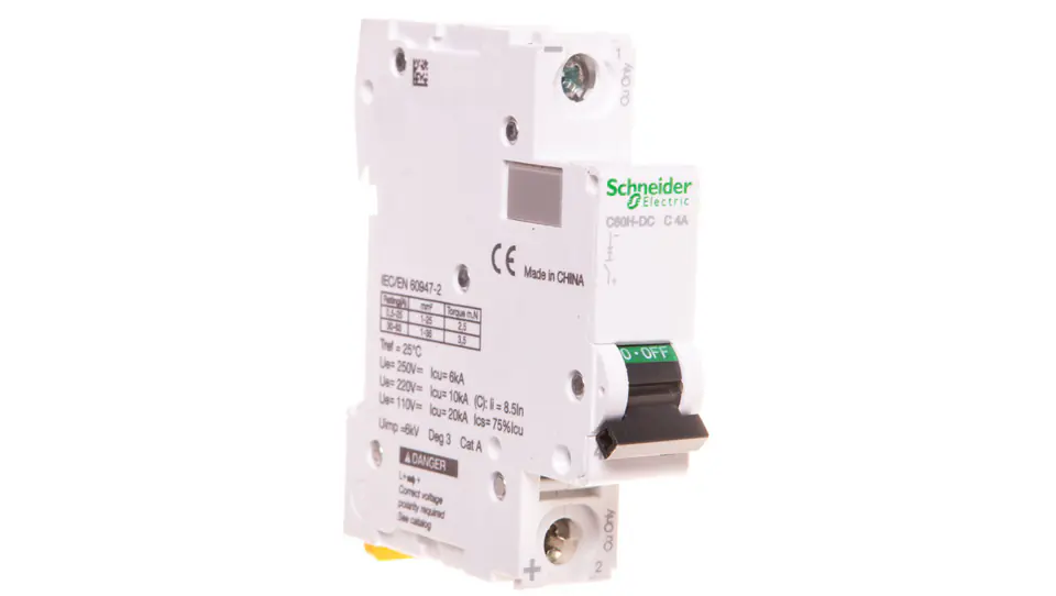 ⁨Circuit breaker 1P C 4A 10kA DC C60H-DC-C4 A9N61504⁩ at Wasserman.eu