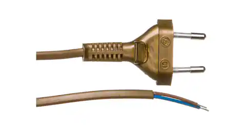 ⁨Przewód przyłączeniowy bez wyłącznika 190cm złoty SP-190/2X0,5/-ZLO YNS10000441⁩ w sklepie Wasserman.eu