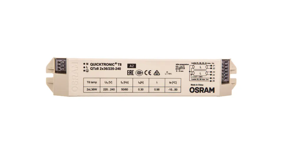 ⁨Statecznik elektroniczny QTz 8 2X36/220-240 4008321863324⁩ w sklepie Wasserman.eu