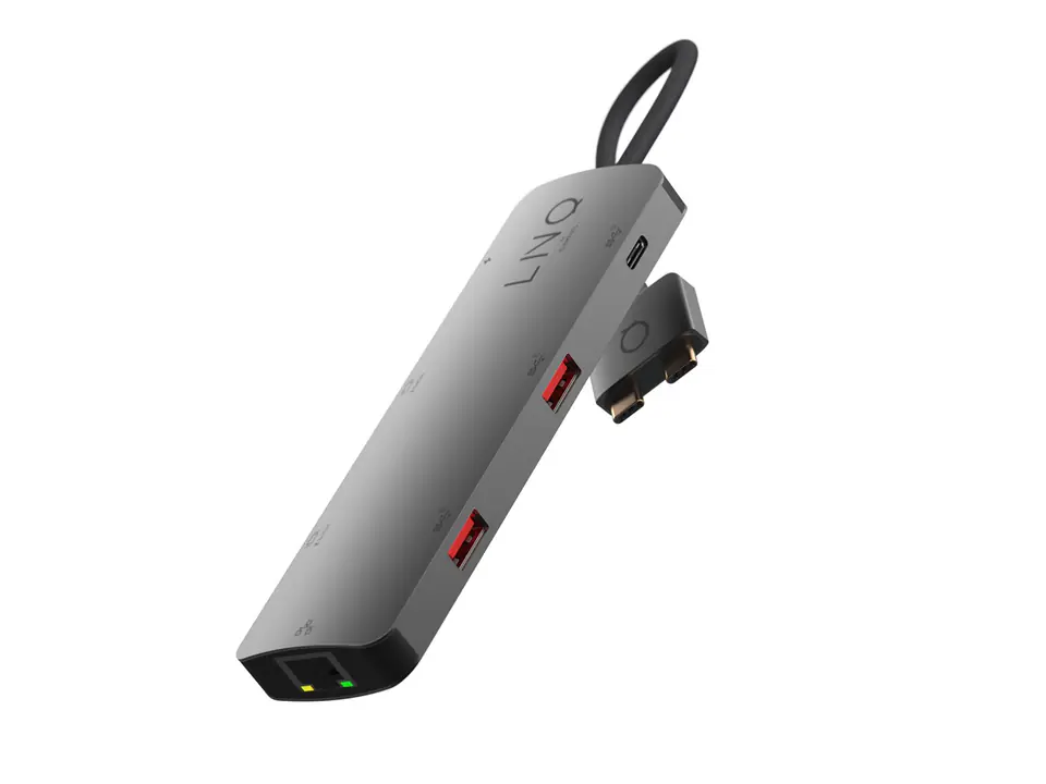 ⁨LINQ HUB USB-C 7IN2 D2 PRO MST USB-C MULTIPORT DO MACBOOK AIR/PRO HDMI 4K/60HZ,4K/30HZ, USB-C PD100W DO ZASILANIA,USB-C/A, RJ⁩ w sklepie Wasserman.eu