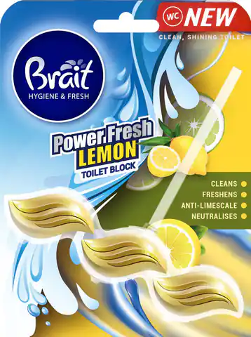 ⁨Brait Hygiene & Fresh Kostka do WC Power Fresh Lemon 39g⁩ w sklepie Wasserman.eu