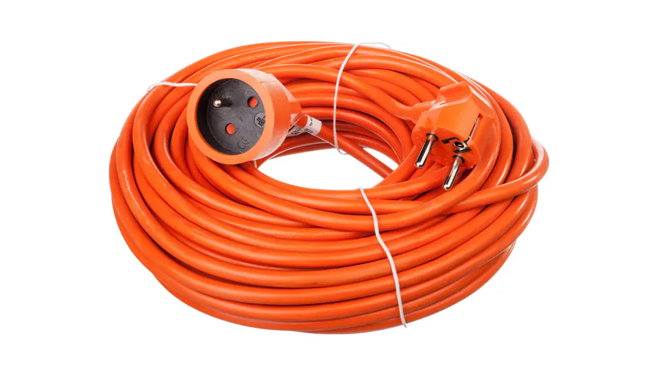 ⁨Garden extension cord 1-socket with / u 25m /H05VV-F 3x1,5/ orange P01125⁩ at Wasserman.eu
