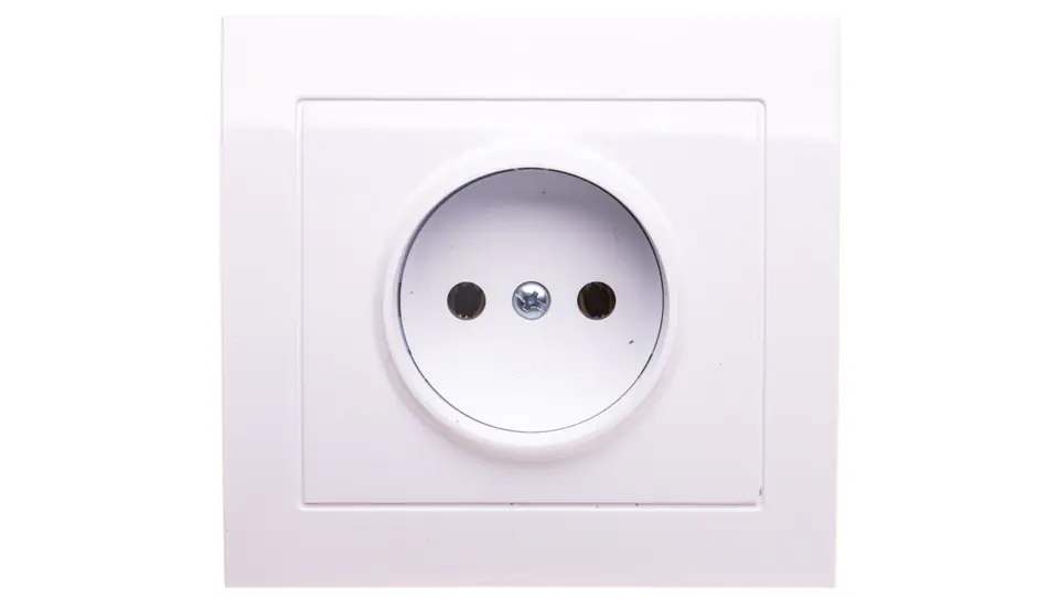 ⁨KIER Single socket b/u white GP-1W/00⁩ at Wasserman.eu